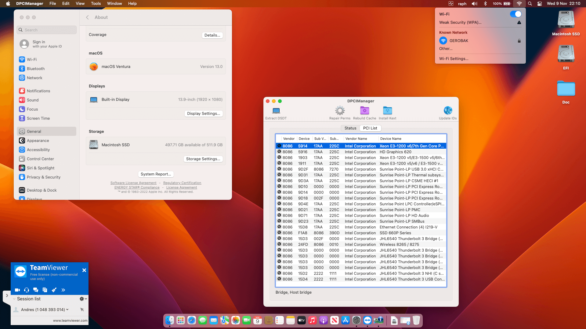Lenovo Thinkpad X1 Carbon 6th Gen 3rd [KabyLake R   Intel UHD 620 + PS2 SMBUS]   OpenCore 2